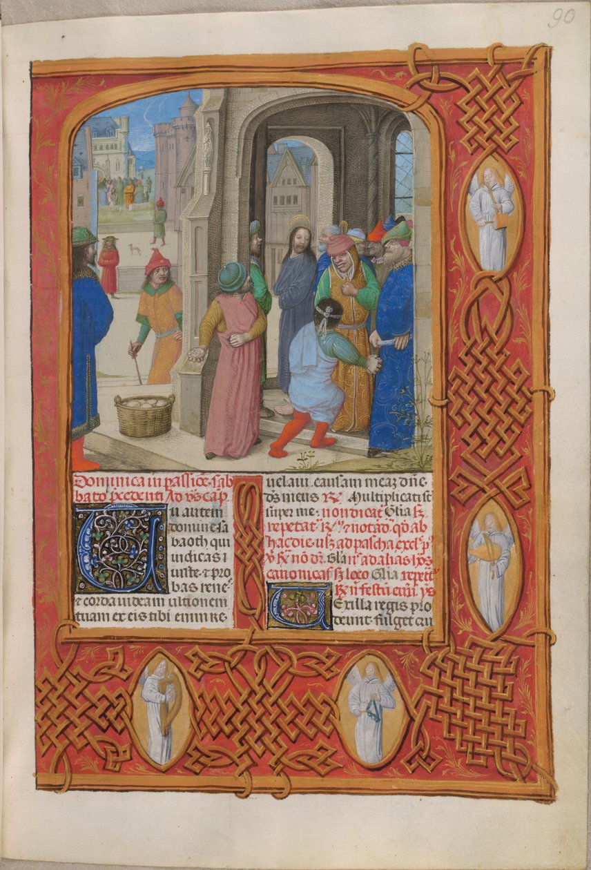 Temporale (1st portion: from First Sunday of Advent to Holy Saturday).  The Jews threaten to stone Christ for blasphemy in Solomon