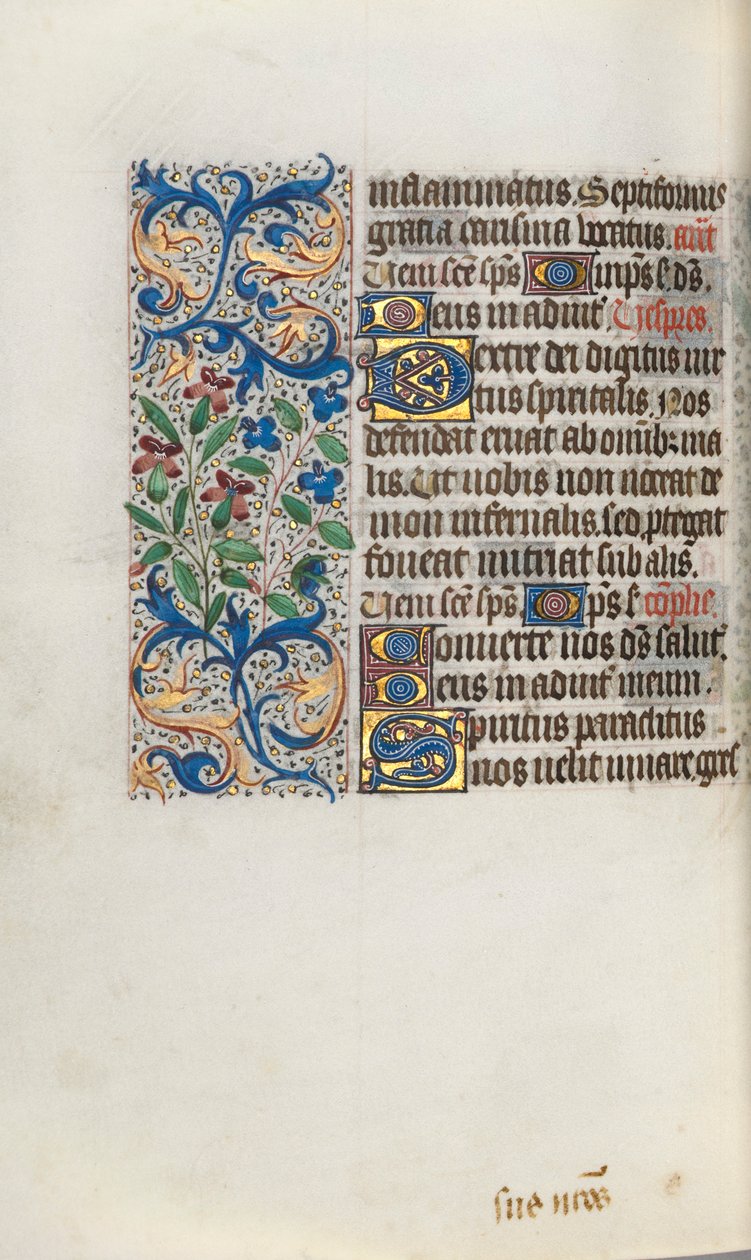 ルーアンの時間使用法：fol。 101v、c。 1470。 作： ジュネーヴ・ラティーニのマスター