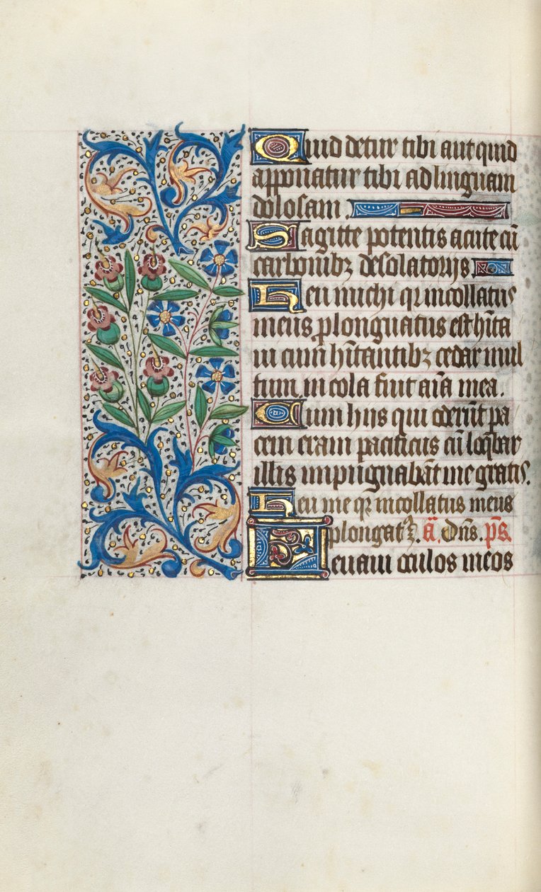 ルーアンの時間使用法：fol。 104v、c。 1470。 作： ジュネーヴ・ラティーニのマスター