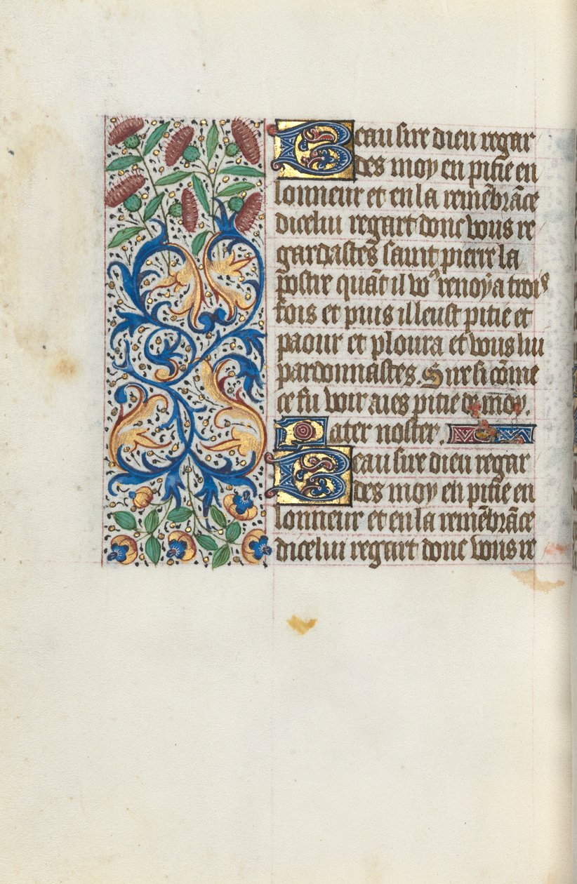 ルーアンの時間使用法：fol。 153v、c。 1470。 作： ジュネーヴ・ラティーニのマスター