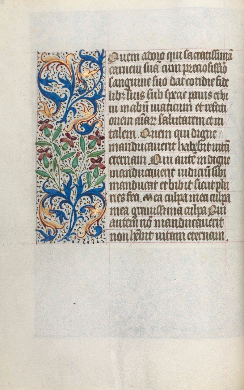 ルーアンの時間使用法：fol。 23v、c。 1470。 作： ジュネーヴ・ラティーニのマスター
