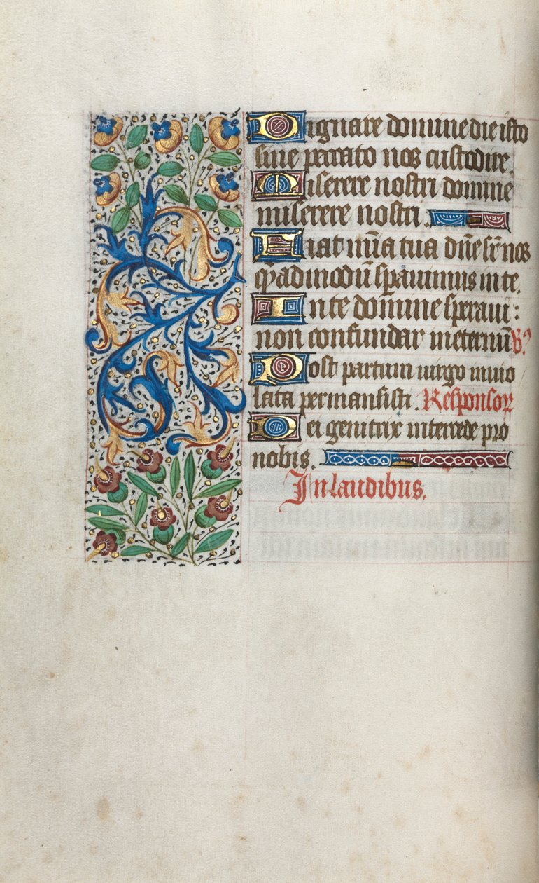 ルーアンの時間使用法：fol。 38v、c。 1470。 作： ジュネーヴ・ラティーニのマスター