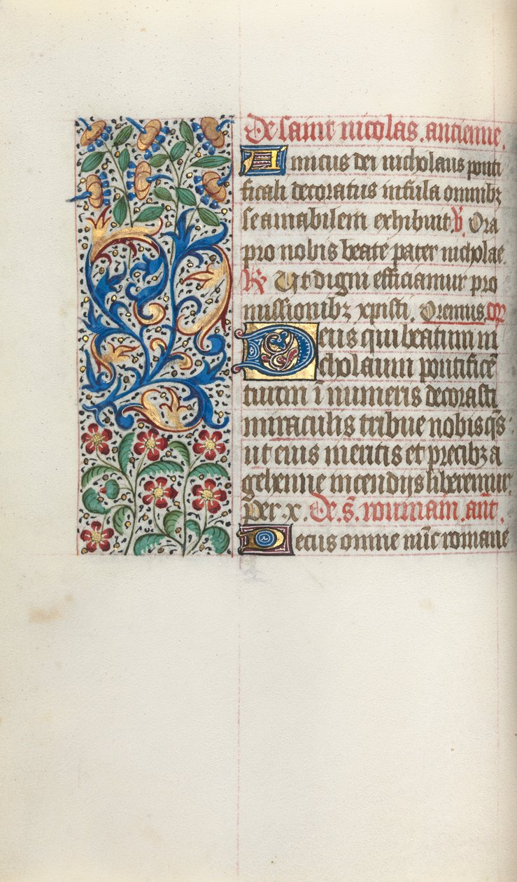 ルーアンの時間使用法：fol。 52v、c。 1470。 作： ジュネーヴ・ラティーニのマスター