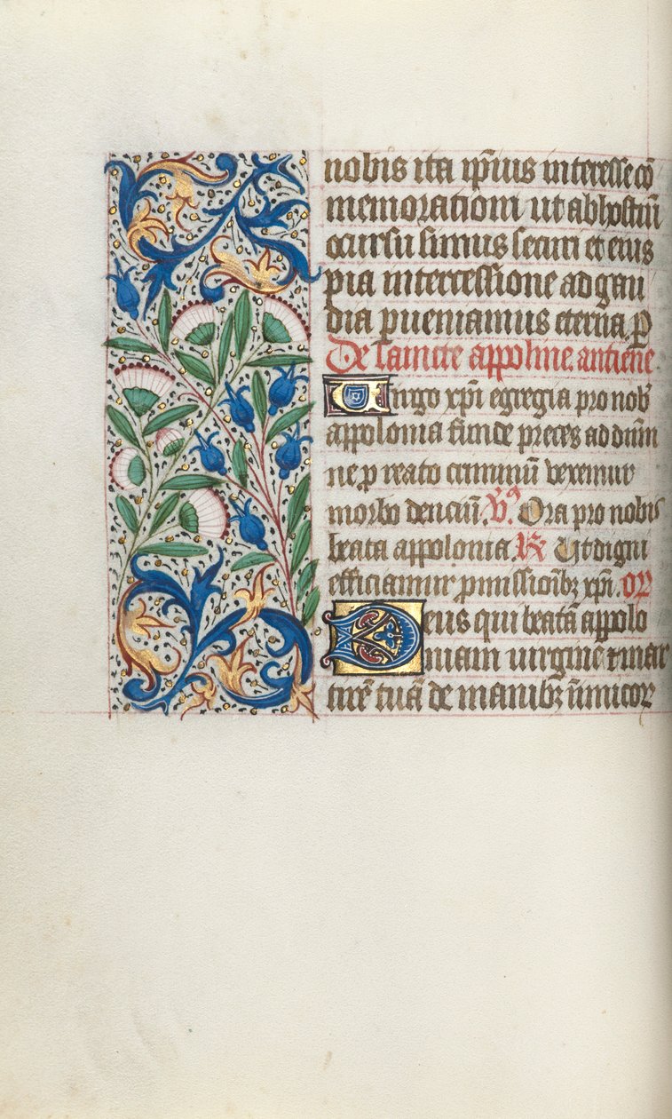 ルーアンの時間使用法：fol。 54v、c。 1470。 作： ジュネーヴ・ラティーニのマスター