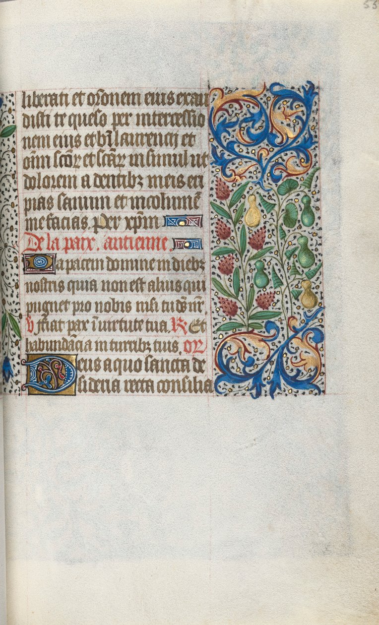 ルーアンの時間使用法：fol。 55r、c。 1470。 作： ジュネーヴ・ラティーニのマスター