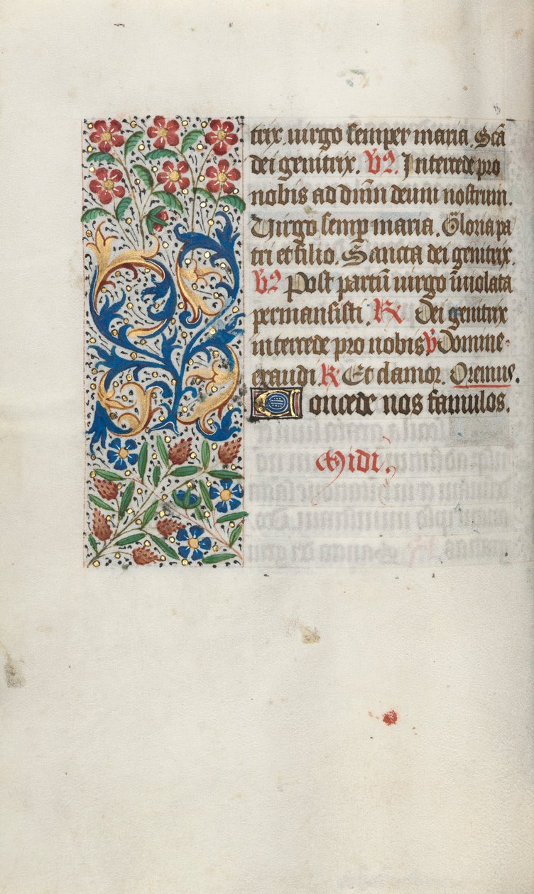 ルーアンの時間使用法：fol。 63v、c。 1470。 作： ジュネーヴ・ラティーニのマスター