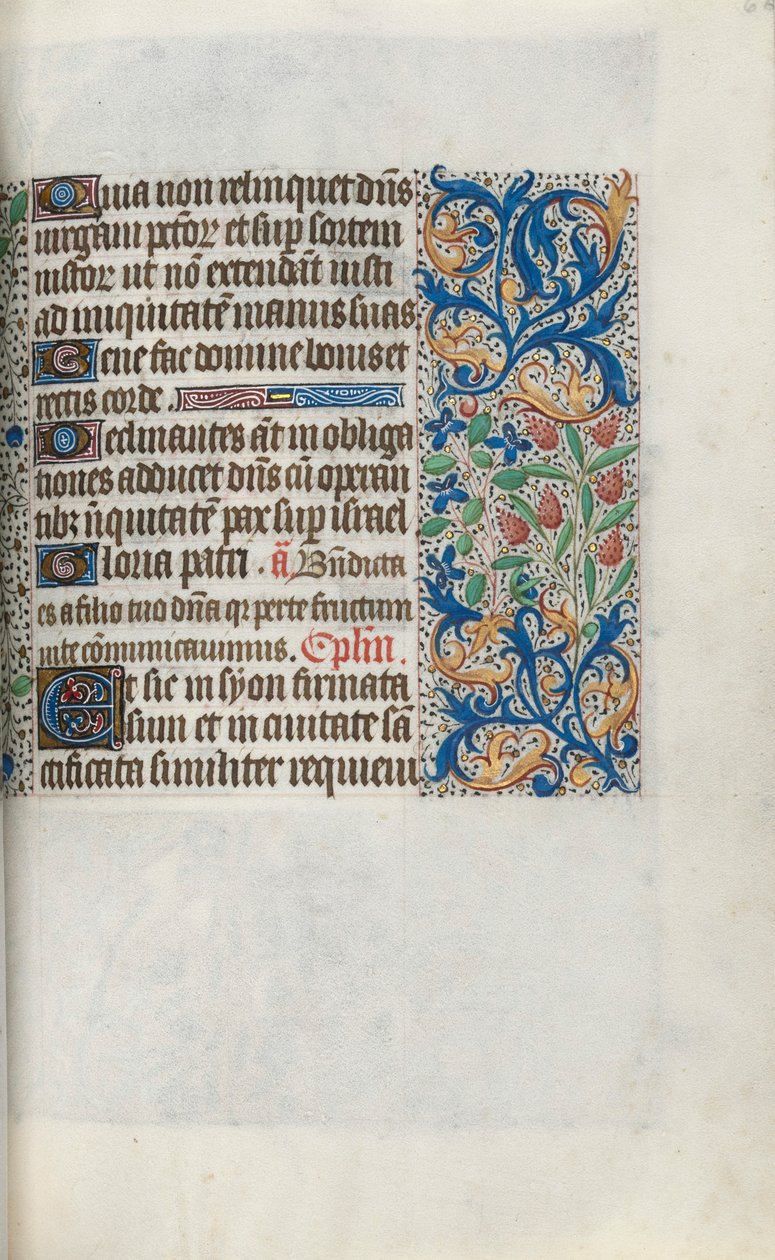 ルーアンの時間使用法：fol。 66r、c。 1470。 作： ジュネーヴ・ラティーニのマスター