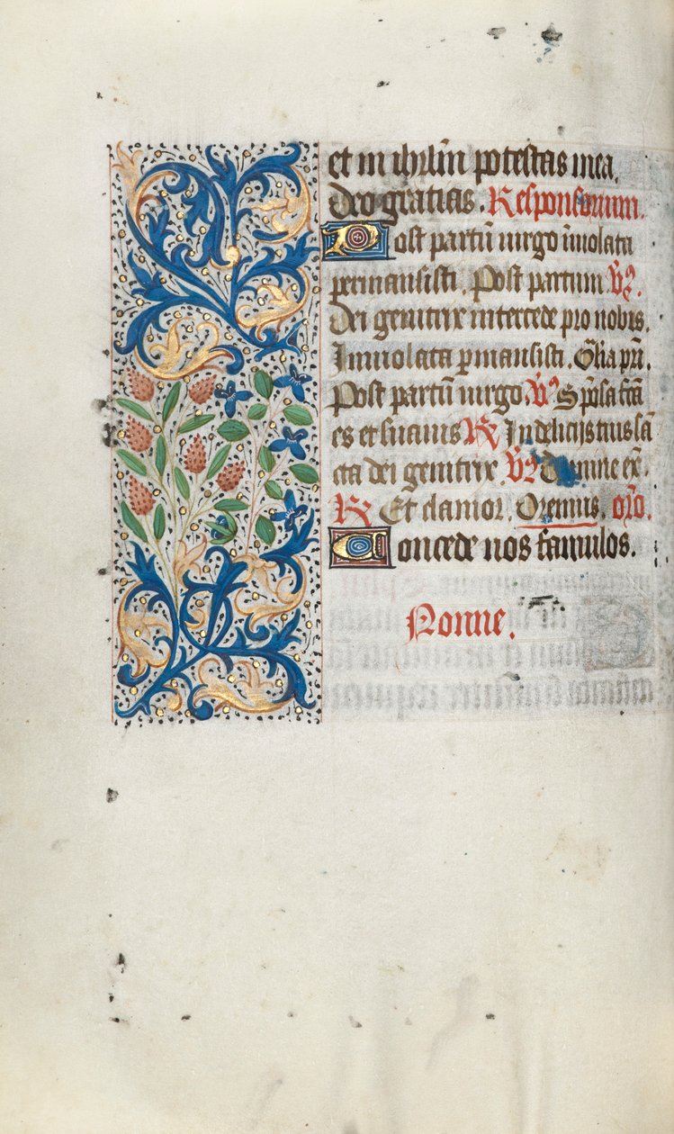 ルーアンの時間使用法：fol。 66v、c。 1470。 作： ジュネーヴ・ラティーニのマスター