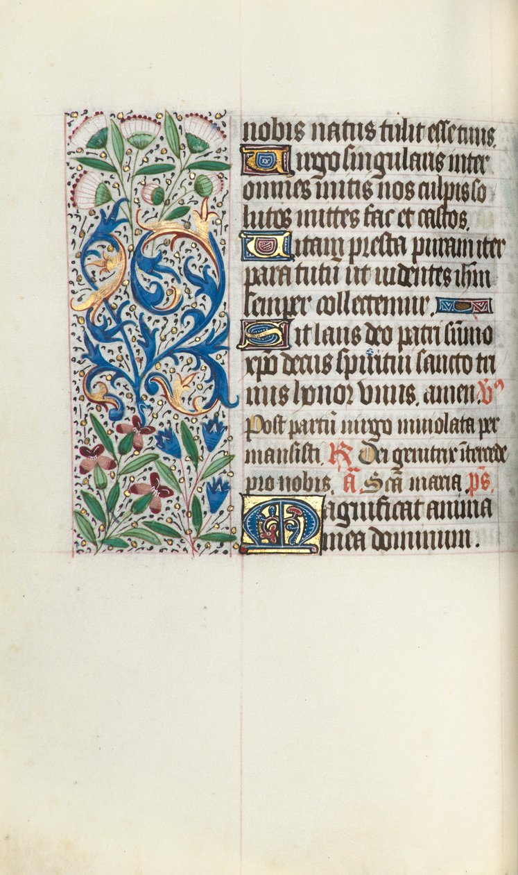 ルーアンの時間使用法：fol。 73v、c。 1470。 作： ジュネーヴ・ラティーニのマスター