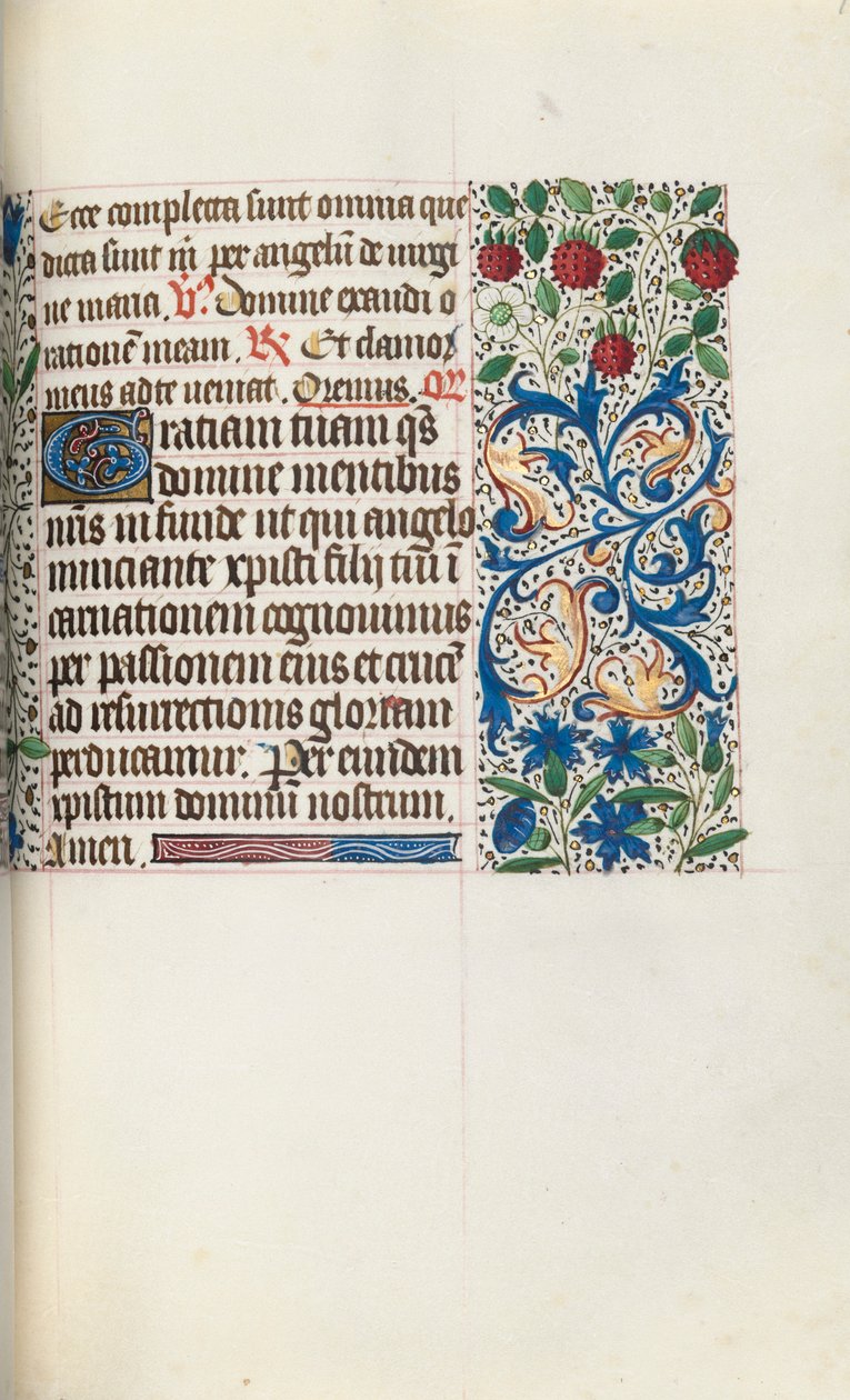 ルーアンの時間使用法：fol。 79r、c。 1470。 作： ジュネーヴ・ラティーニのマスター