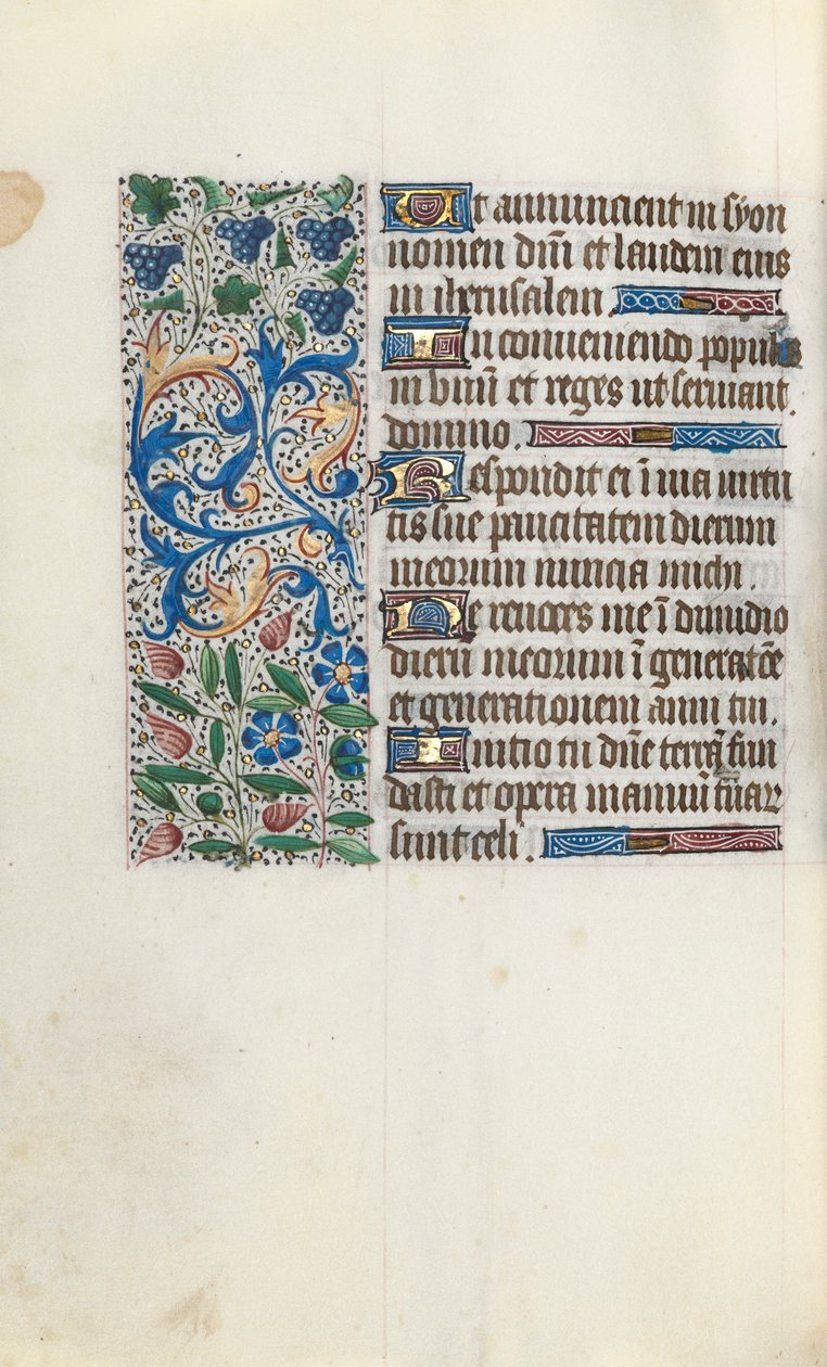 ルーアンの時間使用法：fol。 89v、c。 1470。 作： ジュネーヴ・ラティーニのマスター