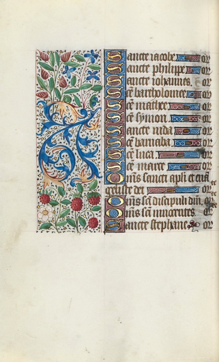 ルーアンの時間使用法：fol。 93v、c。 1470。 作： ジュネーヴ・ラティーニのマスター