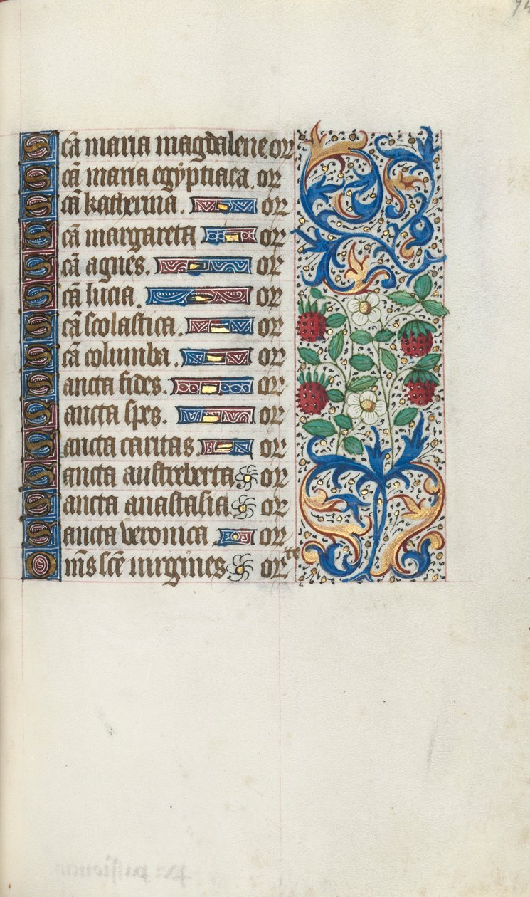 ルーアンの時間使用法：fol。 94r、c。 1470。 作： ジュネーヴ・ラティーニのマスター