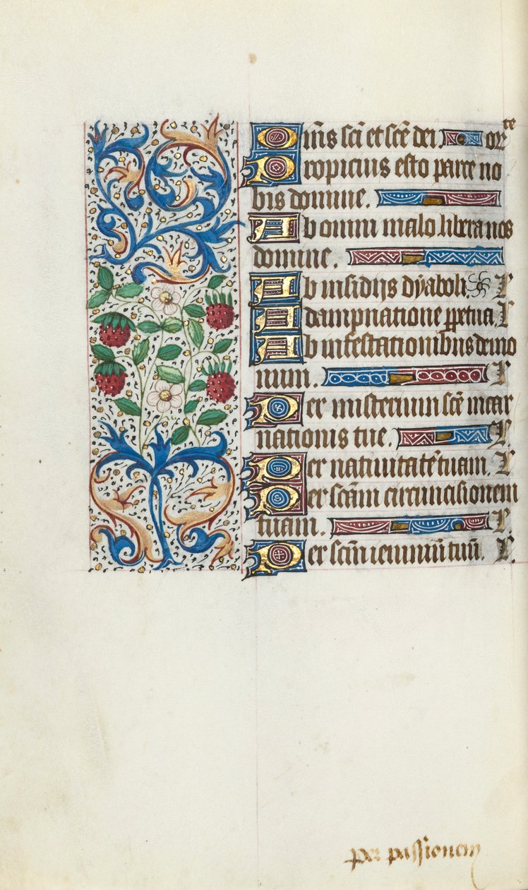 ルーアンの時間使用法：fol。 94v、c。 1470。 作： ジュネーヴ・ラティーニのマスター