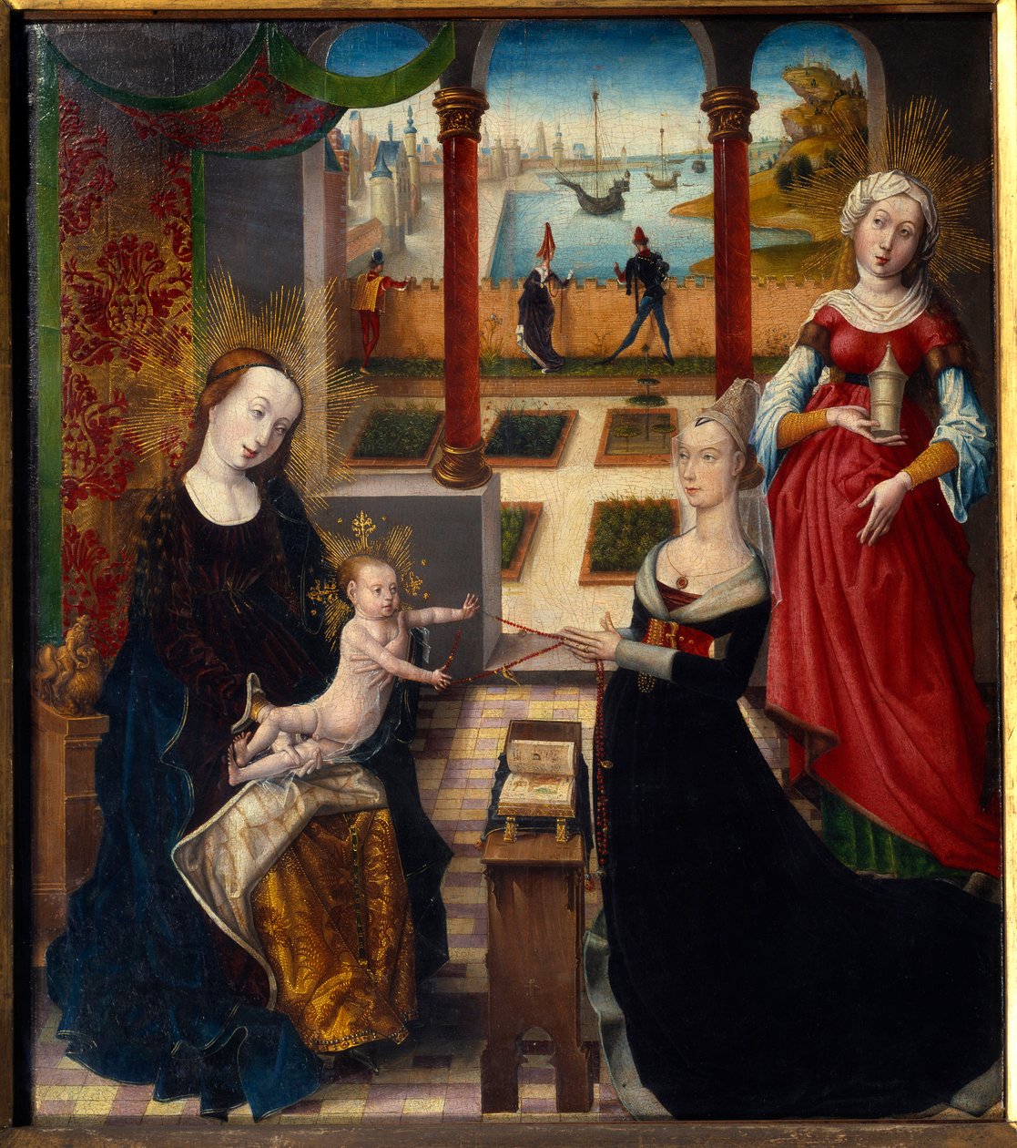 聖母と聖マグダラのマリア サント・グデュールの眺めの師による絵画（15世紀） (ec.flam.) 1475年 リエージュ美術館蔵 作： 聖Guduleのビューのマスター