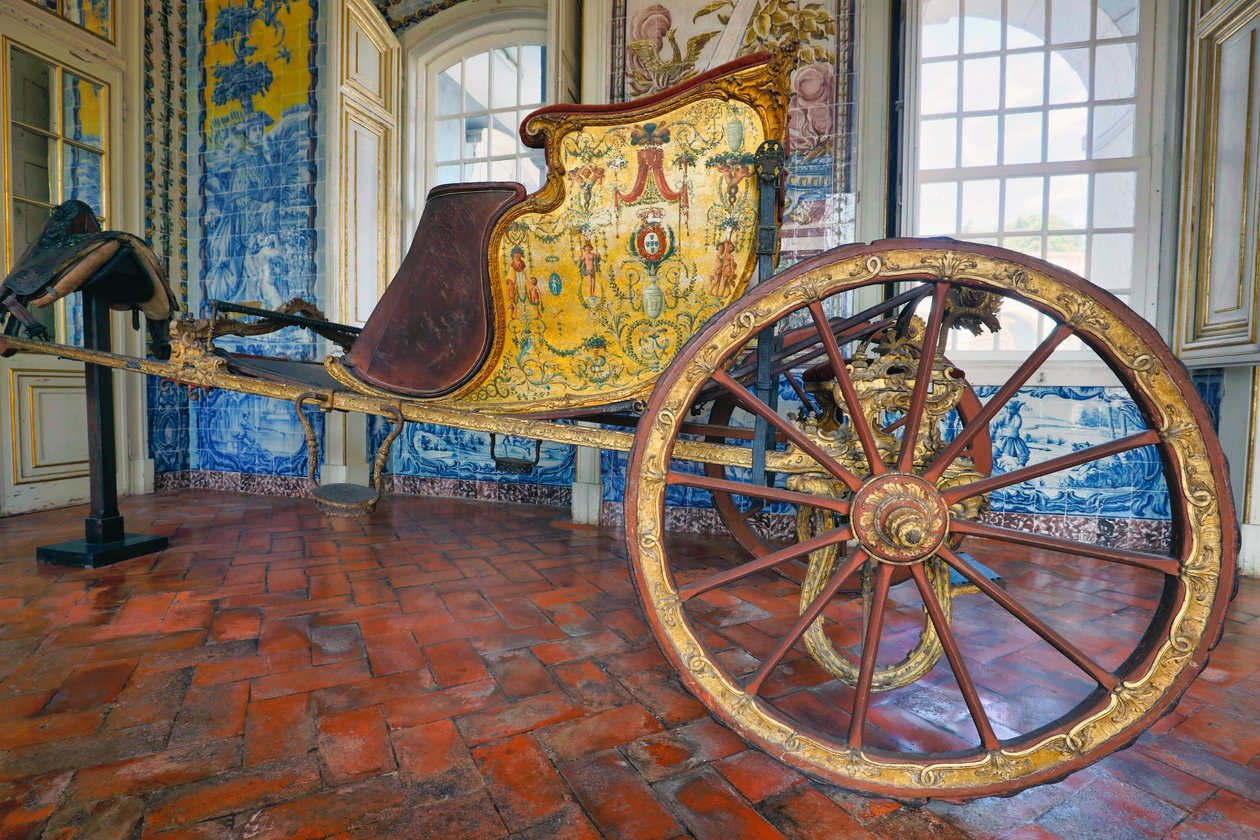 ケルース宮殿、ケルース、ポルトガル。 飾られた馬車、2020年（写真） 作： マテウスビセンテデオリベイラ