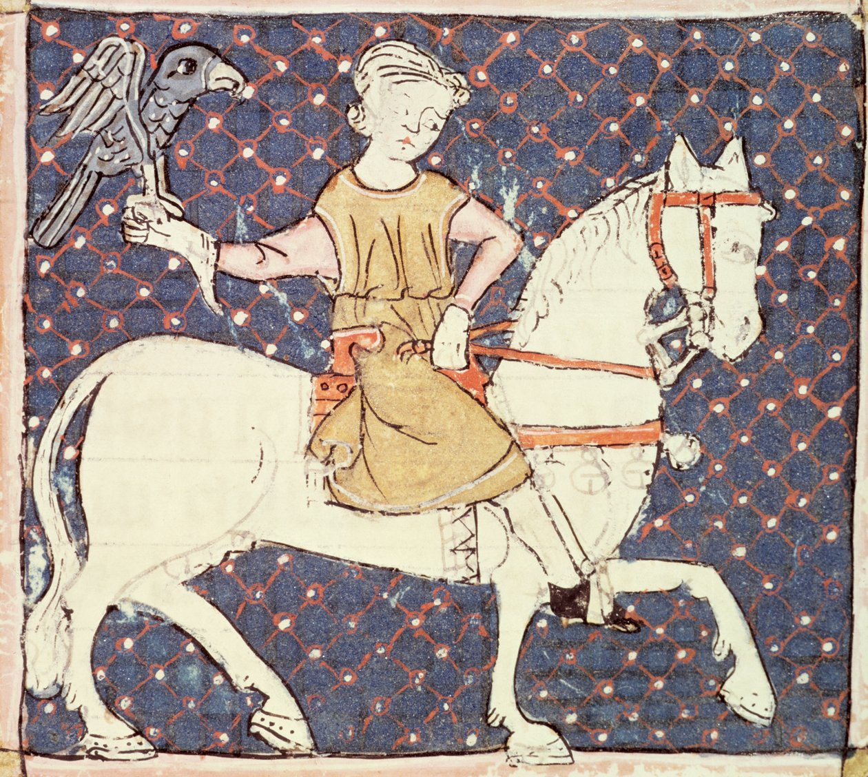 Fol.58v 5月：鷹狩り 作： マトフレ・エルメンガウト