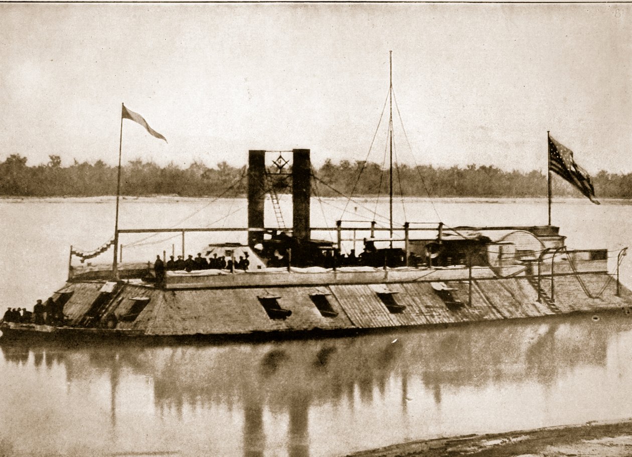 1861年にアメリカで建造された最初の鉄砲艦 作： マシューB.ブレイディ
