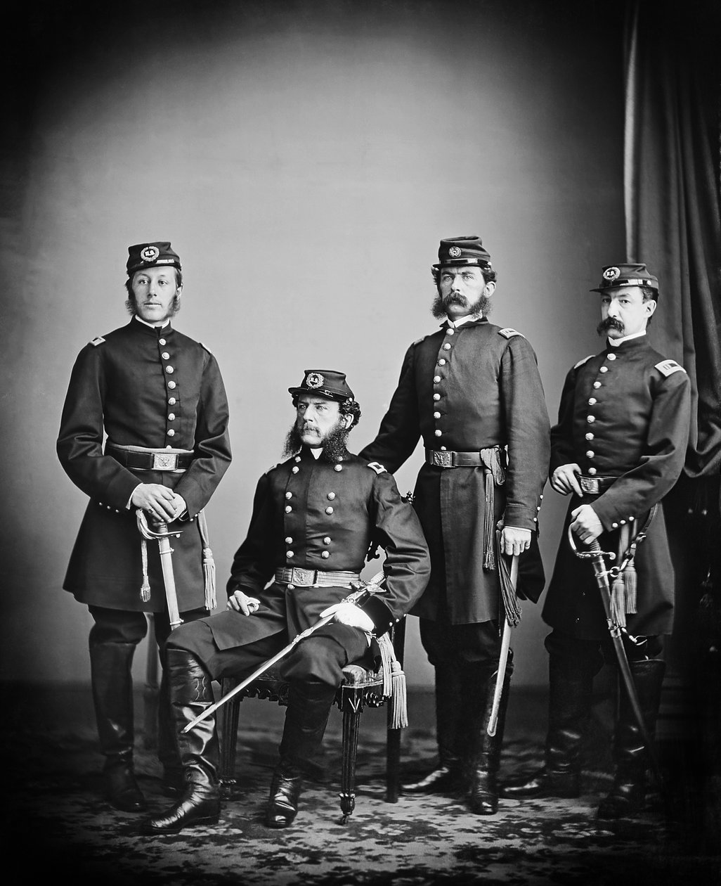 ユニオンブリーク。サミュエルワイリークロフォード将軍と職員、1862年夏 作： マシューB.ブレイディ