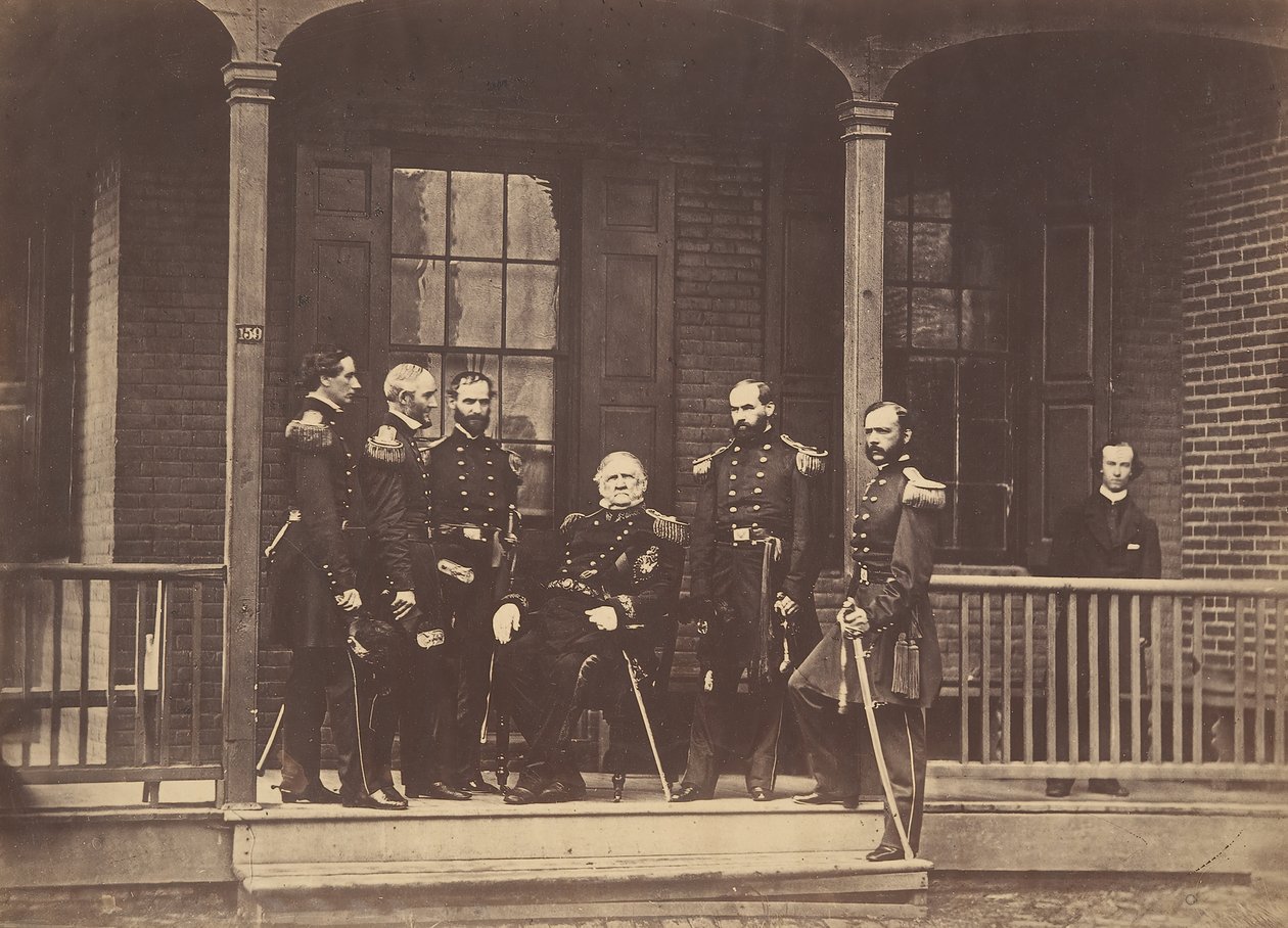 1861 年 9 月 6 日、米陸軍参謀総長スコット中将。 作： マシューブレイディ