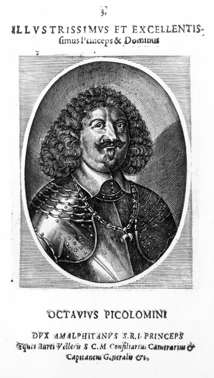 1649年の肖像画の後のアマルフィ公、オクタビオピッコロミニ王子 作： マタウス・ザ・ヤング・メリアン
