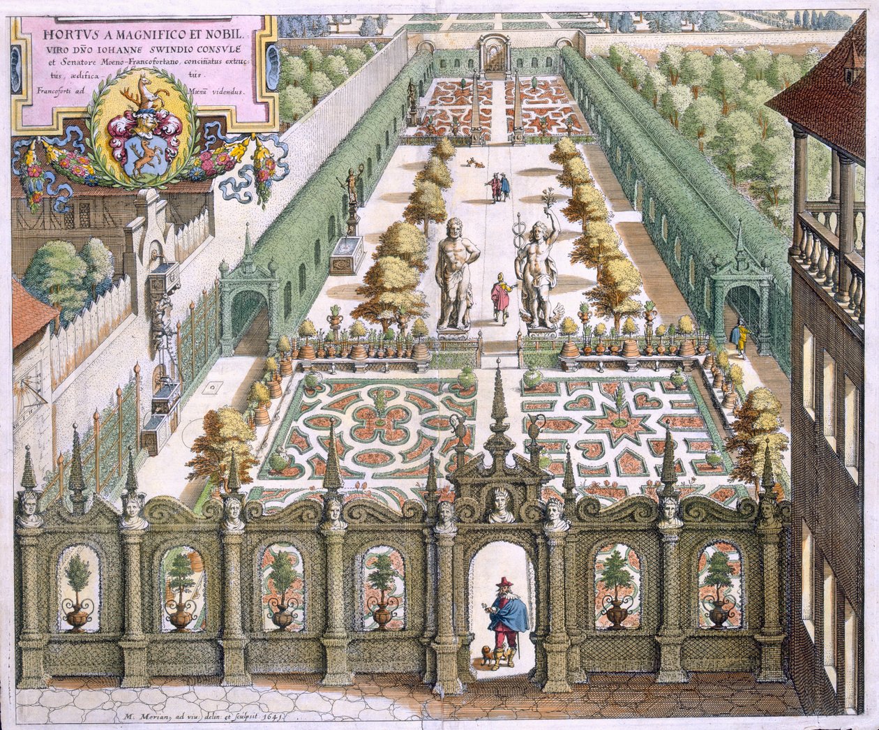 The Garden of Burgermeister Schwind、 『Florilegium Renovatum』、Theodore de Bry（1528-98）、1641年発行 作： マタウス・ザ・ヤング・メリアン