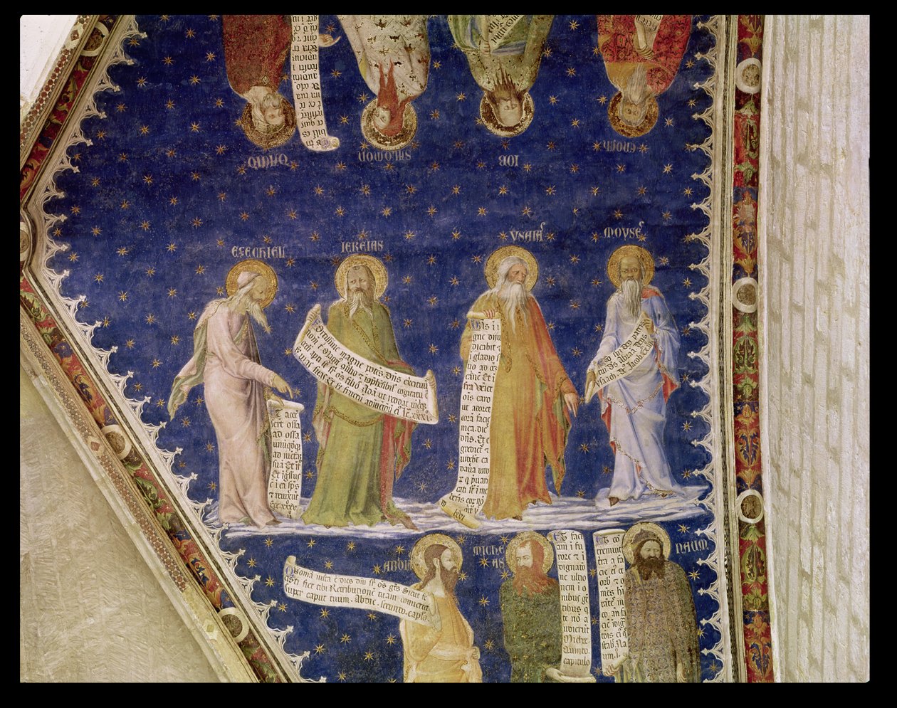 La Salle de la Grande Audience（Audience Chamber）c.1353の預言者エゼキエル、エレミヤ、イザヤ、モーゼ。 作： マッテオ・ディ・ジョヴァネット・ダ・ヴィテルボ
