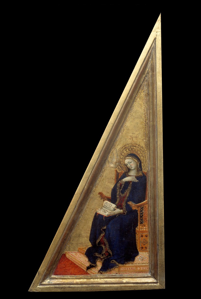 受胎告知 マッテオ・ジョヴァネッティ（1300-1369）による絵画 14世紀 日0.22x0.42 m 作： マッテオ・ジョバネッティ