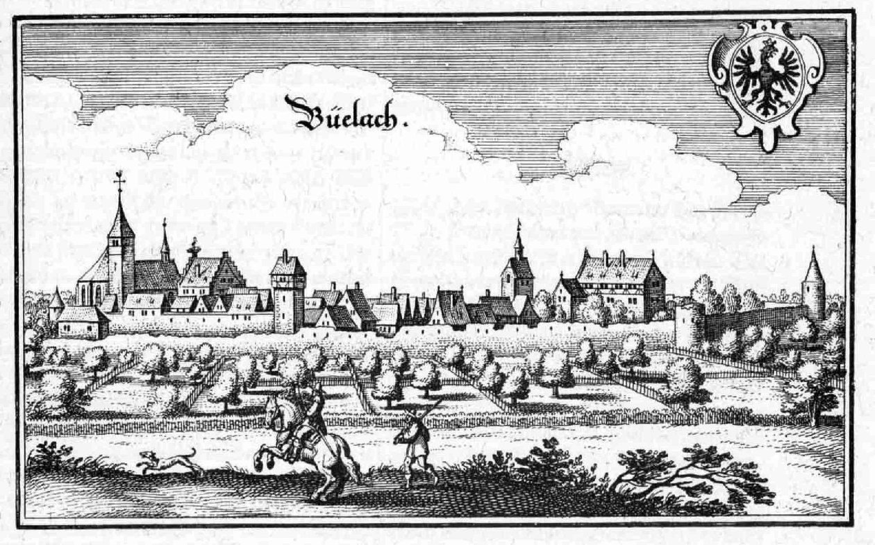 Büelach - 『Topographia Sueviae』（Schwaben）より抜粋 作： マテウス・メリアン