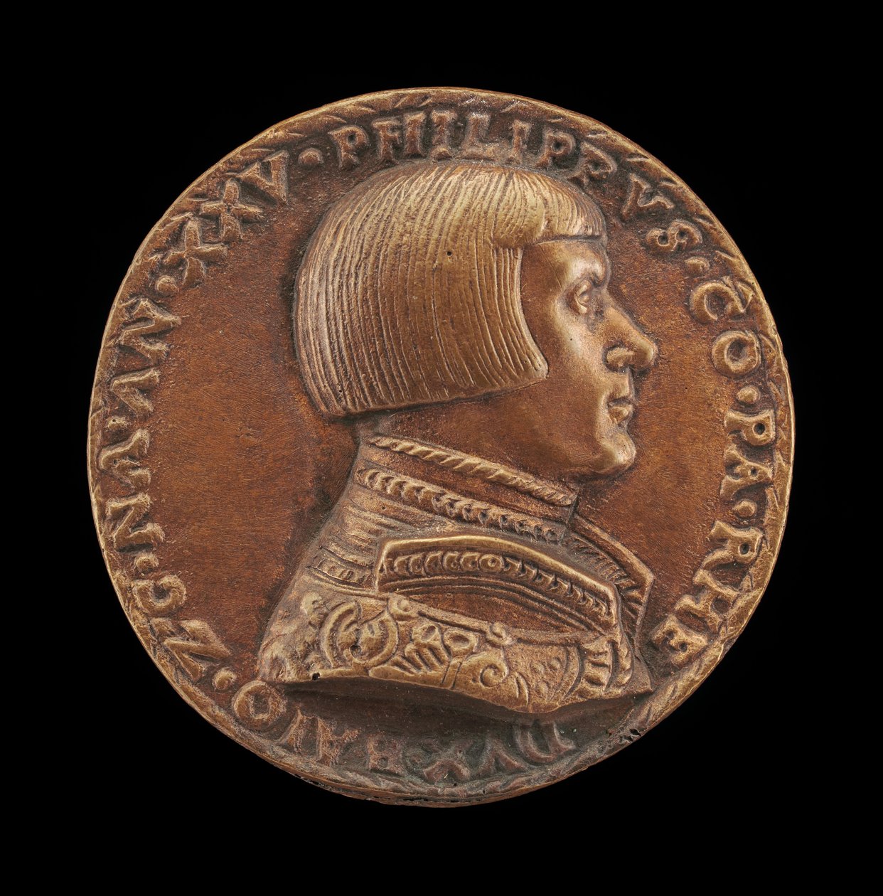 フィリップ・オブ・プファティナート・ノイブルク（プファティナート伯爵、1503-1548年）［裏面］、1528年 作： マテス・ガベル