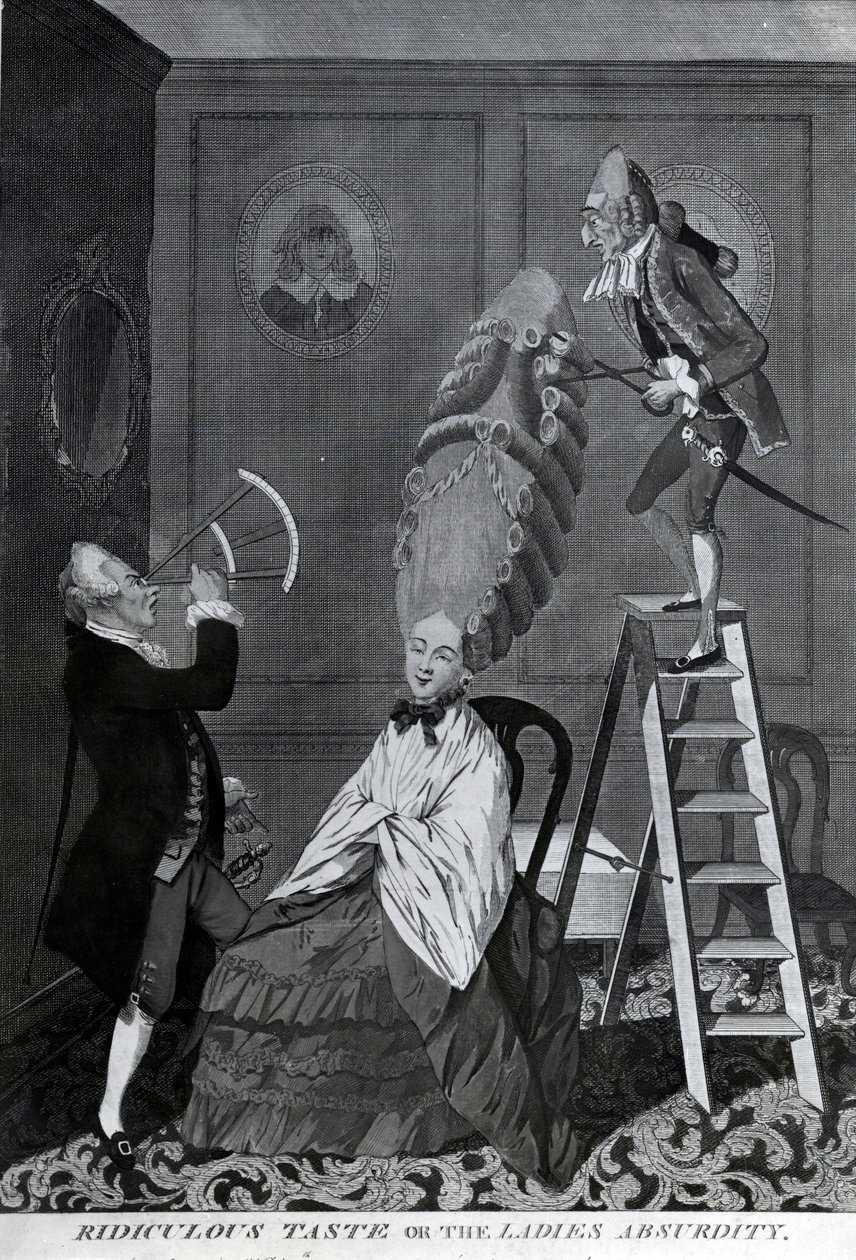 ばかげた味、または女性の不条理、c.1776（メゾチント） 作： マシューまたはマティアスダーリー