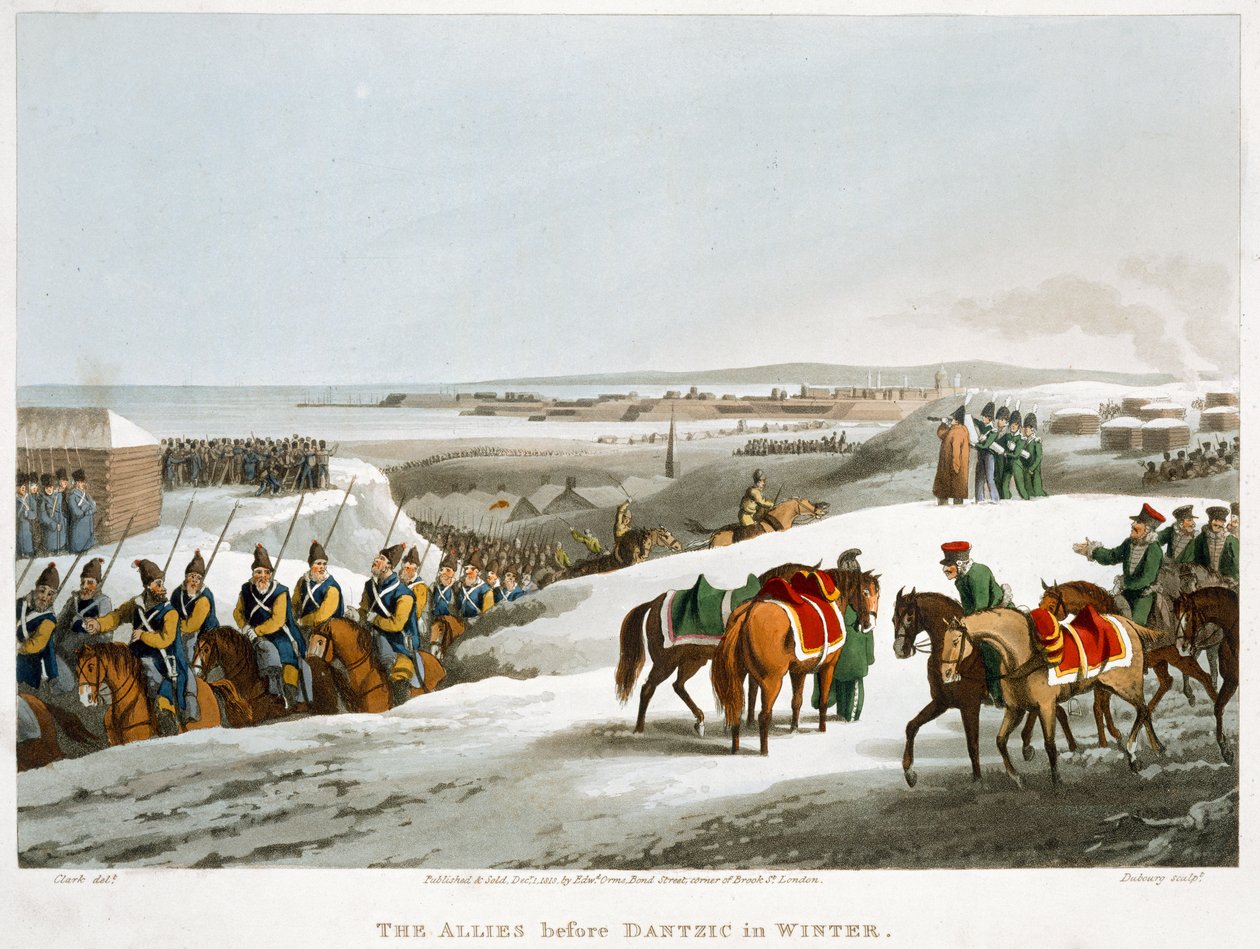 冬のダンチク前の連合軍」1818年 作： マシュー・デュブール