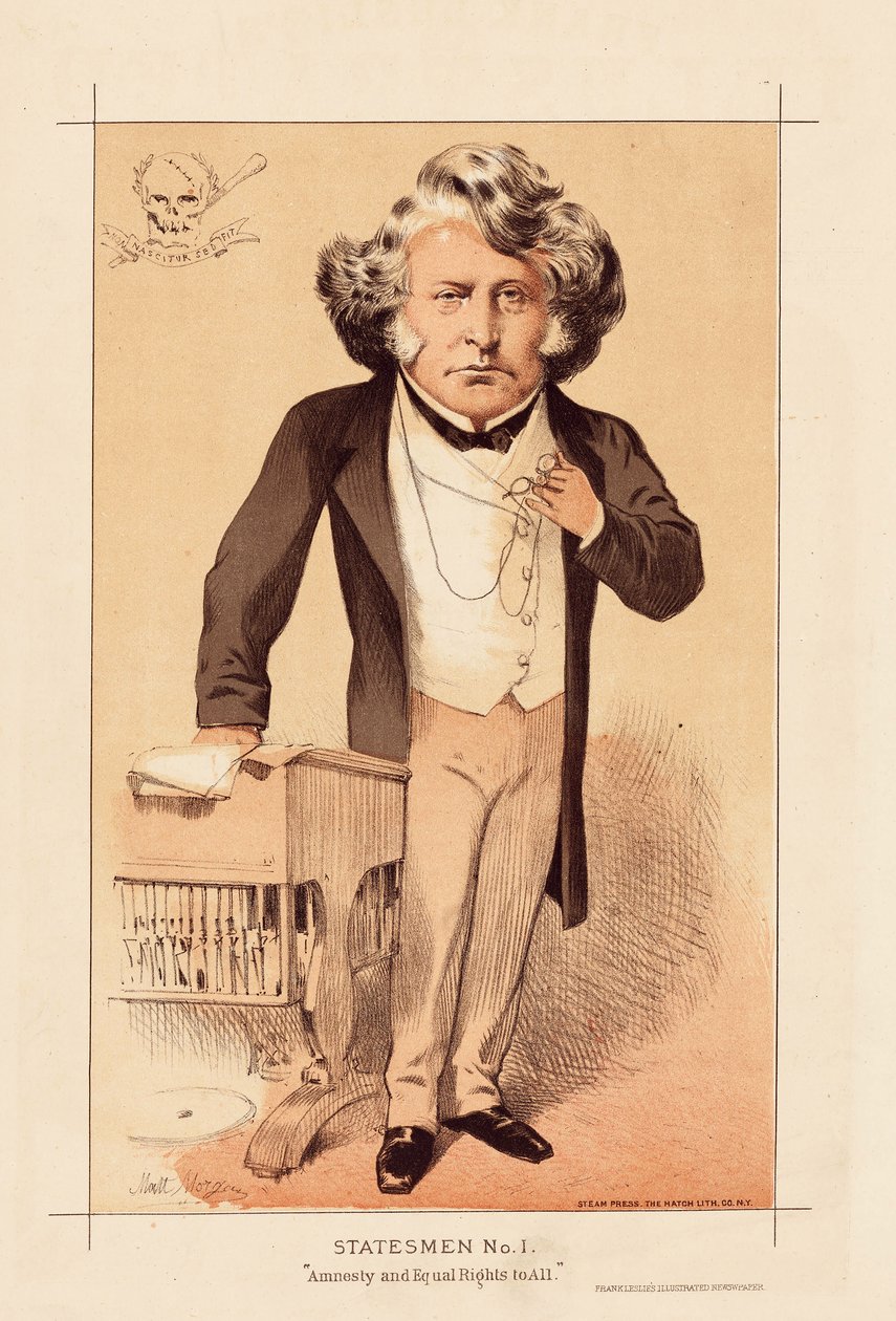 Statesman No 1, Amnesty and Equal Rights to All, pub.1871年（カラーリトグラフ版 作： マシュー 