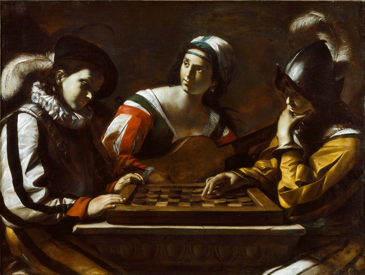 The Game of Draughts（1630年代）。 作： マティア・プレティ