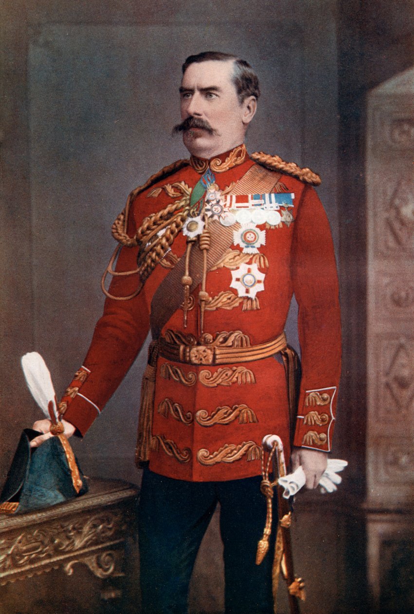 1902年、南部地区を指揮するサー・ベイカー・クリード・ラッセル中将。 作： マウルとフォックス