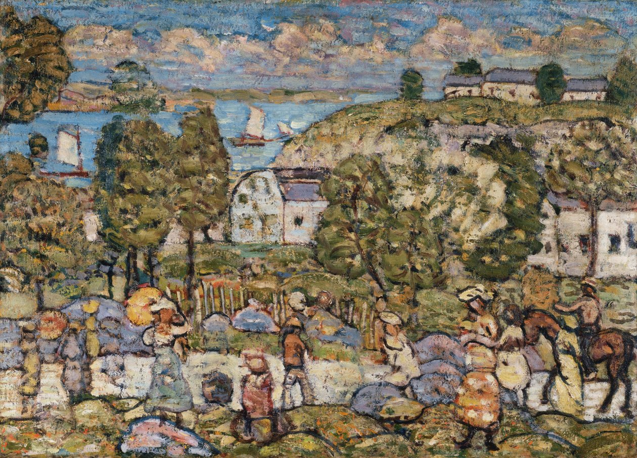 ナハント近くの風景 作： モーリス・ブラジル・プレンダーガスト