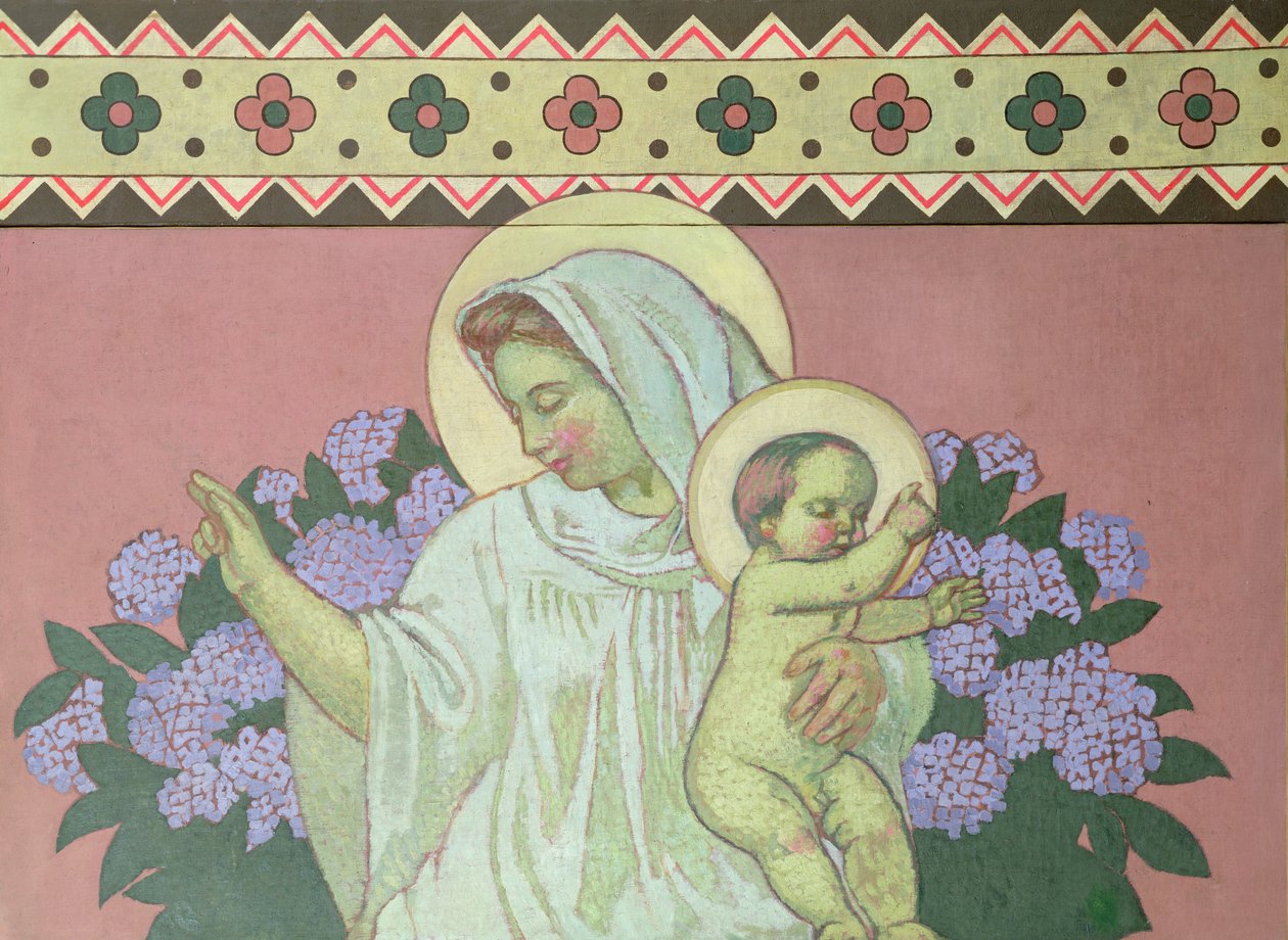 ペロスギラックの芸術家の家の装飾の中央部分、グレース、1908 作： モーリス・デニス