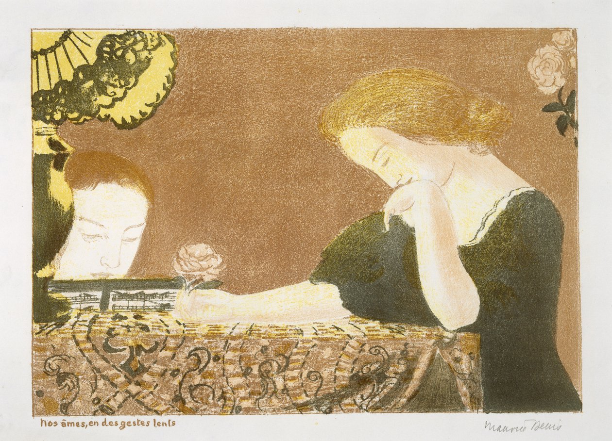 Our Souls、In Slow Movements、1892-99（colour litho on wove paper） 作： モーリス・デニス