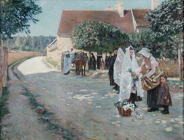 少女の埋葬、1888 作： モーリス・エリオット