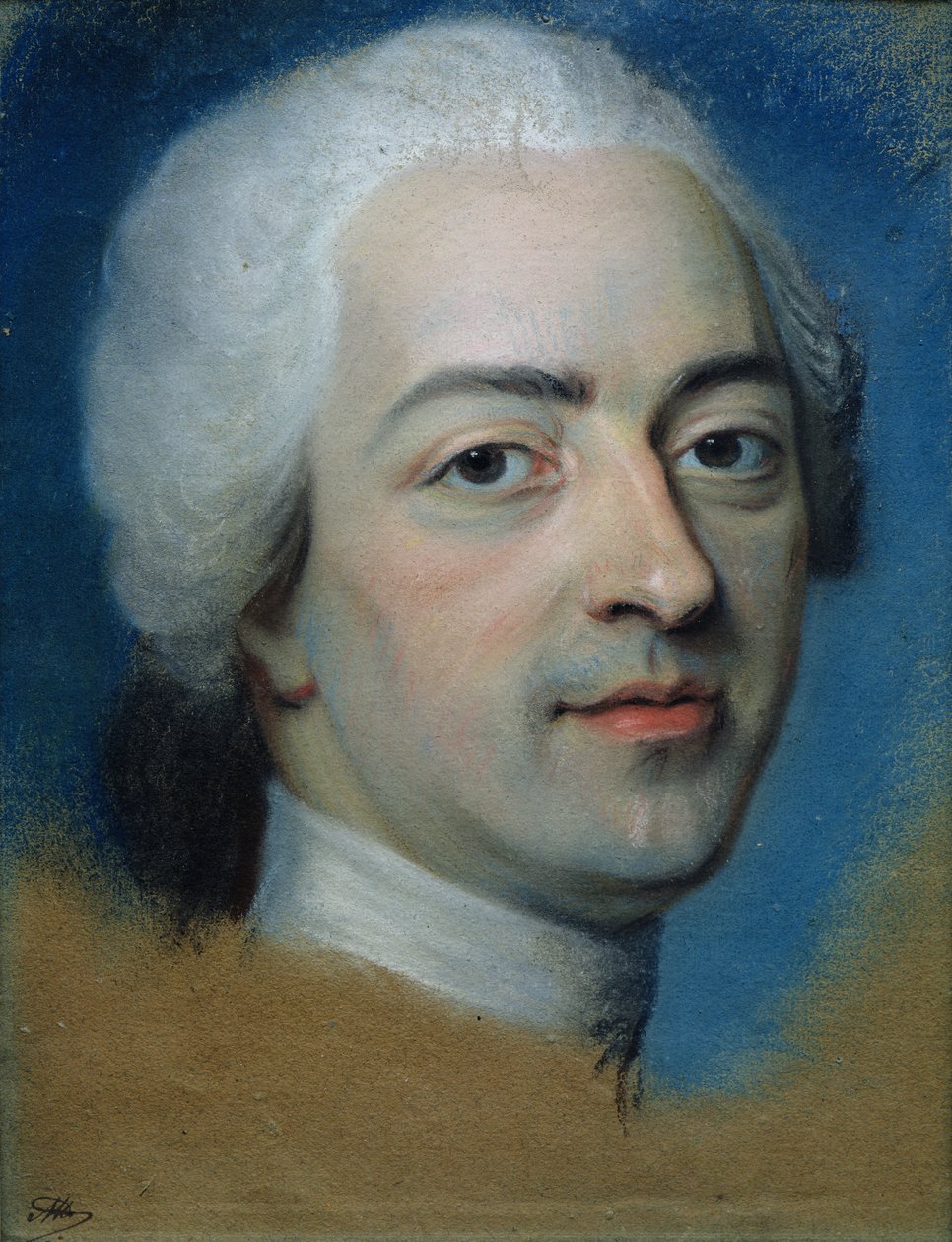 ルイ15世（1710-74）1730年以降のフランス国王とナバラ（紙にパステル） 作： モーリス・クエンティン・ド・ラ・トゥール
