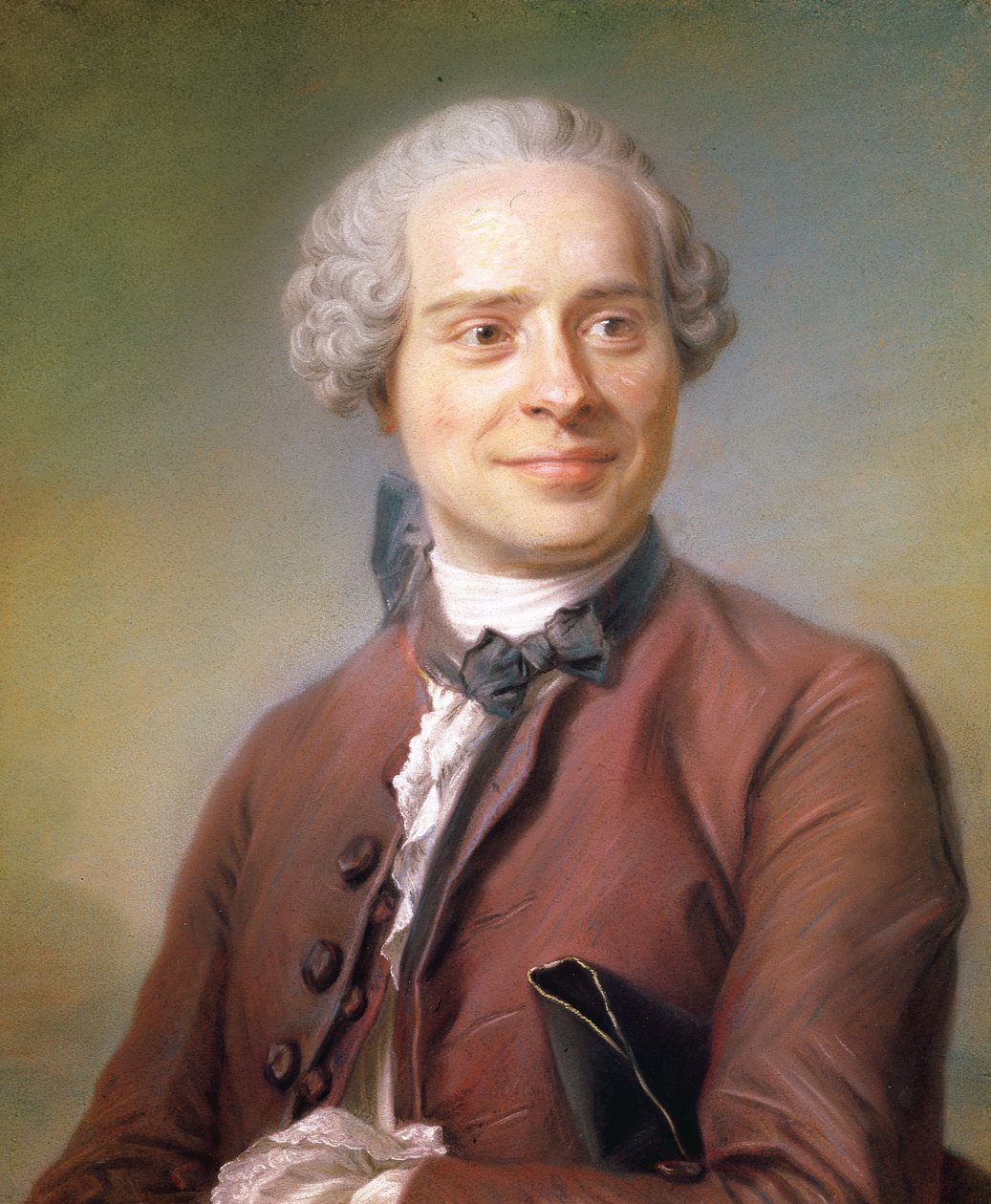 フランスの哲学者、作家、数学者の肖像、ジャンルロンダランベール（1717-1783）、1753（紙にパステル） 作： モーリス・クエンティン・ド・ラ・トゥール
