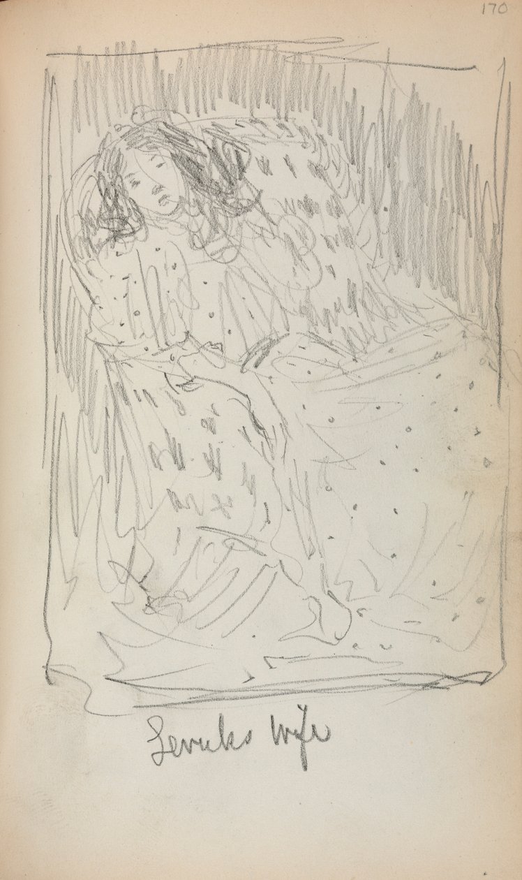 イタリアのスケッチブック：Levuks Wife page 170、1898-1899。 作： モーリス・ブラジル・プレンダーガスト