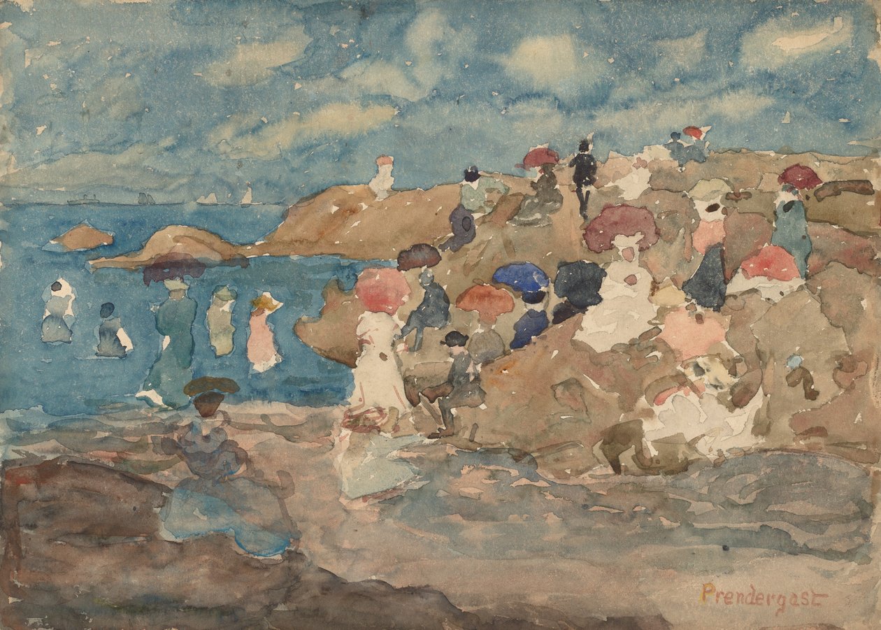 Revere Beach、1896年頃。 作： モーリス・ブラジル・プレンダーガスト