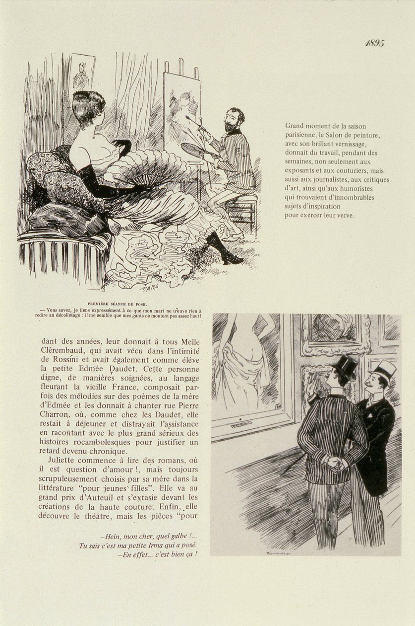 肖像画のために最初に座った、1895 作： モーリス・チャールズ・マシュー・ボンボアザン
