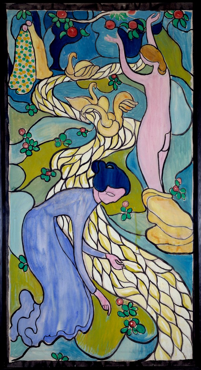 小川の女たち モーリス・ドニ(1870-1943)の絵画 1894年(huile sur toile) 作： モーリス・デニス