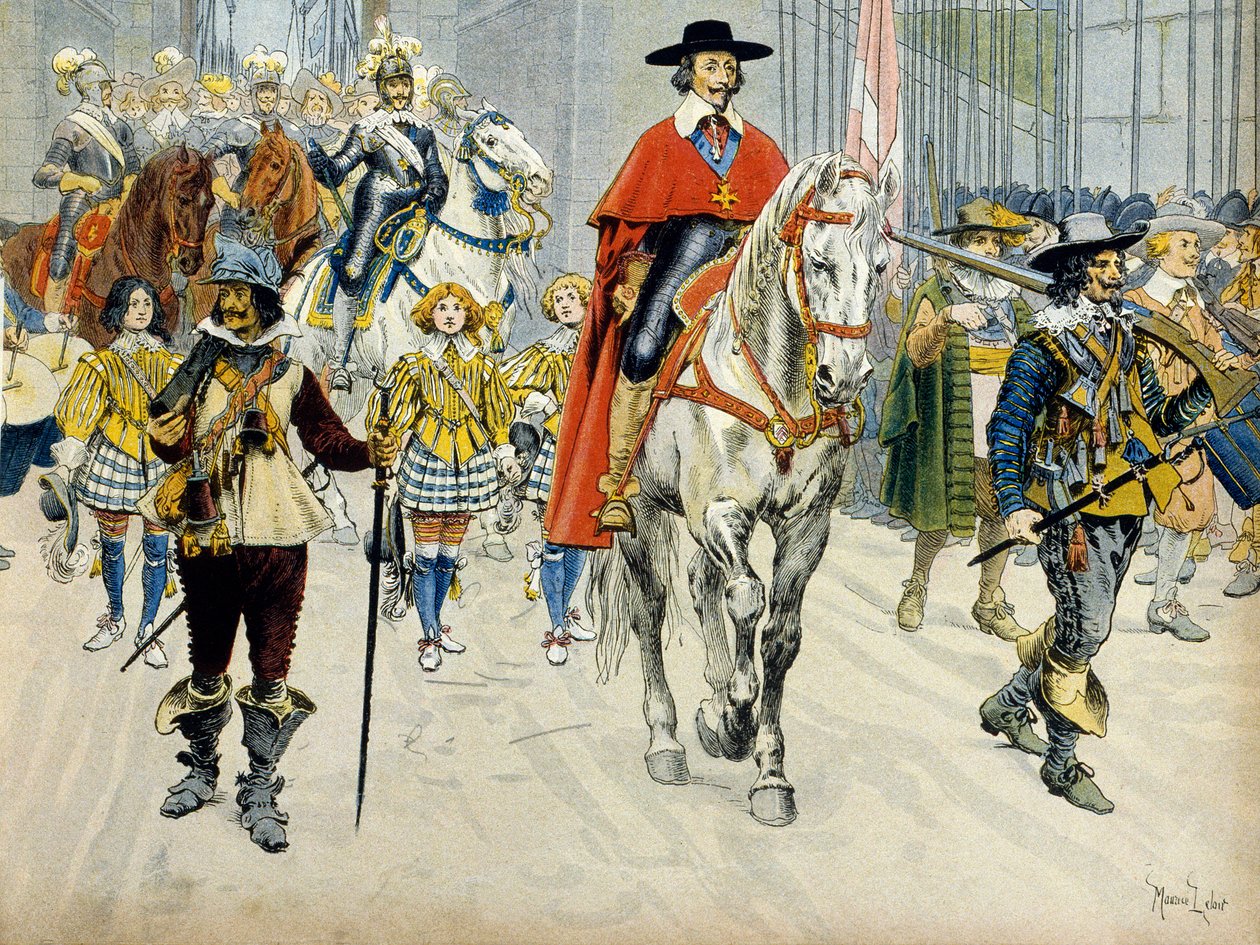 フランスの歴史。国王ルイ13世（1601-1643）とリシュリュー枢機卿の登場（Armand Jean du Plessis 作： モーリス・ルロワール