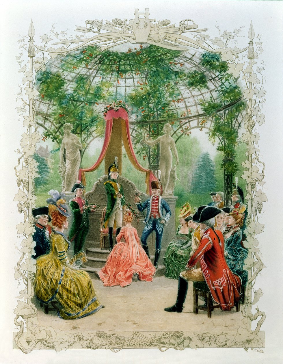 1785年頃のフリーメーソンのフリーメーソンのフリーメーソン入社式、1890年 作： モーリス・ルロワール