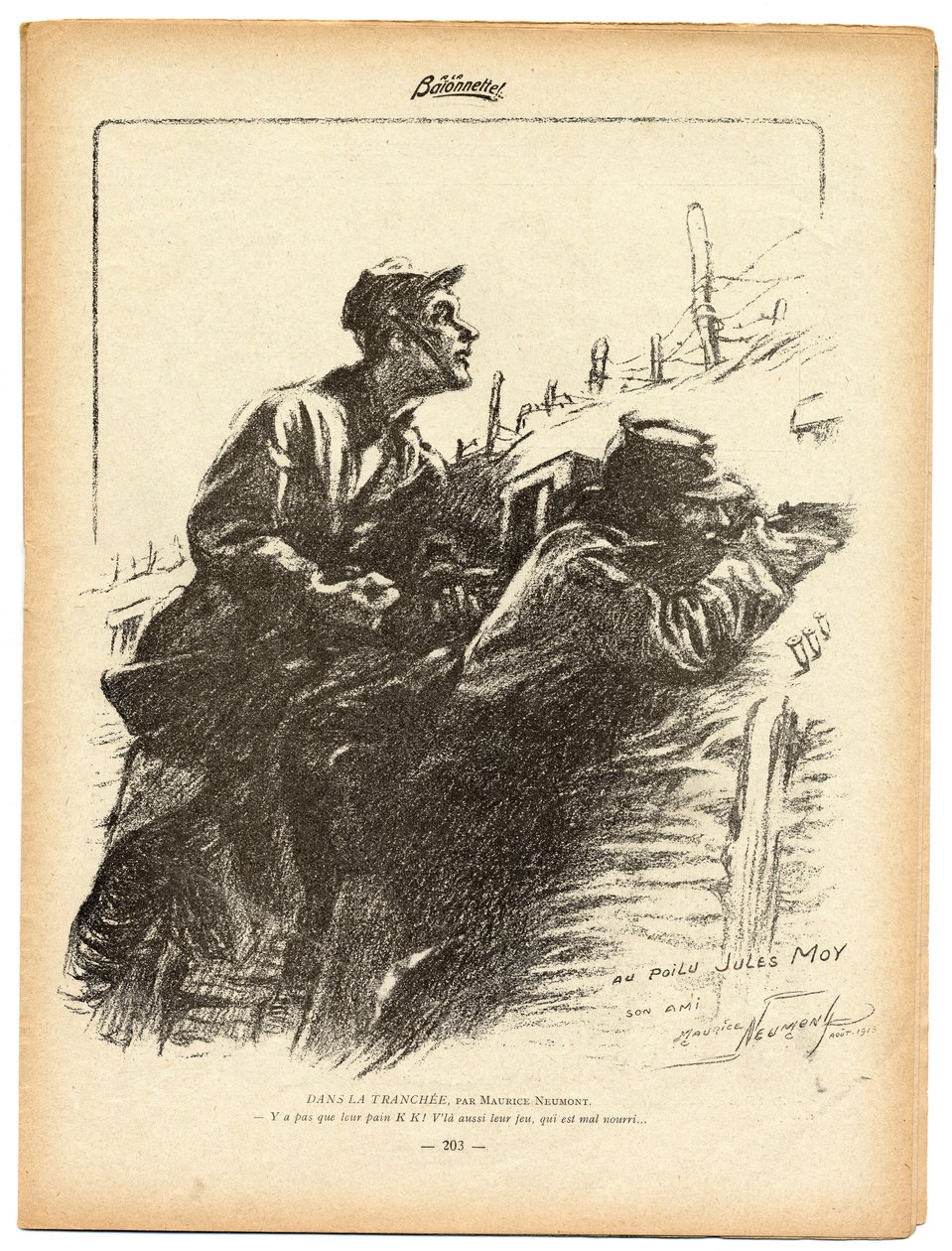 ラ・ベオネット、BWの風刺画 作： モーリス・ノイモント