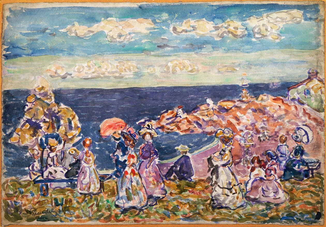 浜辺で 作： モーリス・プレンダーガスト