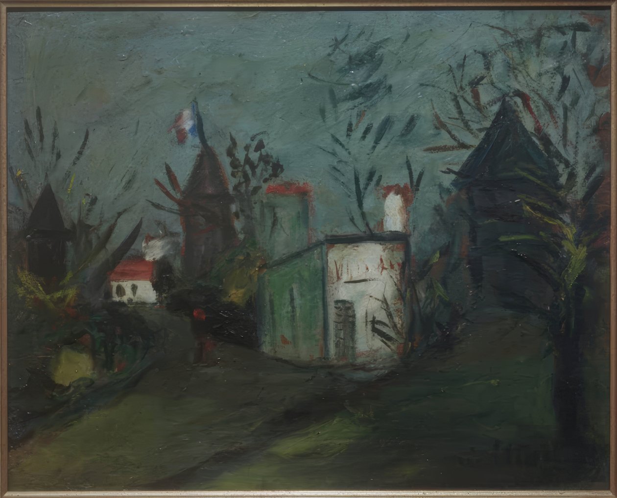 モンマルトルの眺め 作： モーリス・ユトリロ